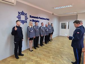 Mianowania i ślubowanie w oleśnickiej komendzie