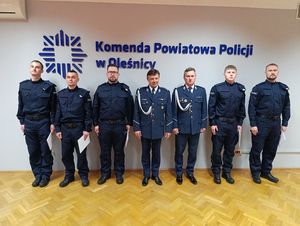 Uroczyste ślubowanie nowych funkcjonariuszy w Komendzie Powiatowej Policji w Oleśnicy